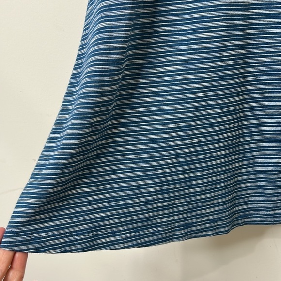 MADEWELL Highpoint Tank Dress in Fairbury Stripe Blue Size XL - Picture 9 of 14